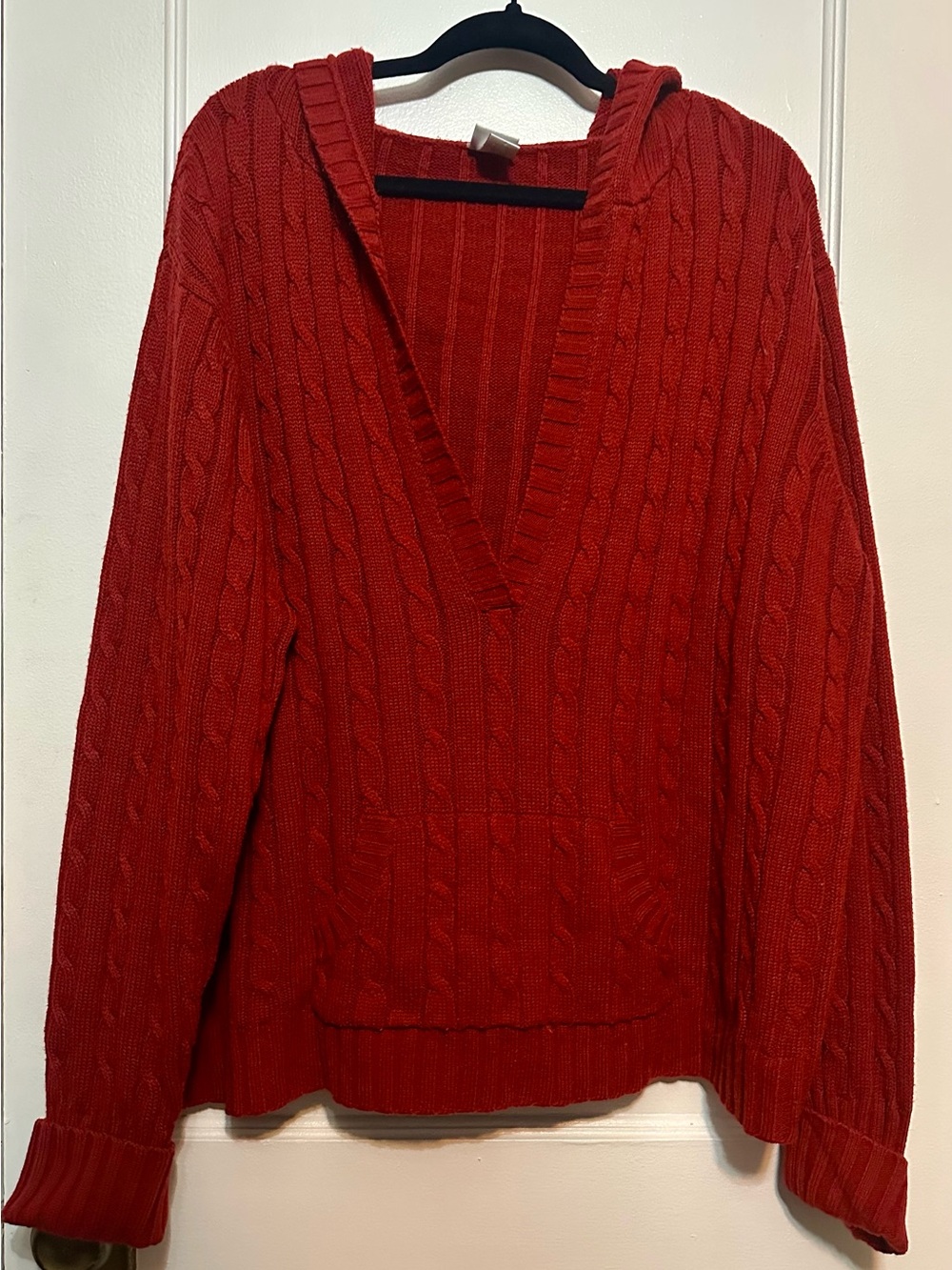 Self Esteem Y2K Deep-V Cuff-Sleeve Hoodie Sweater